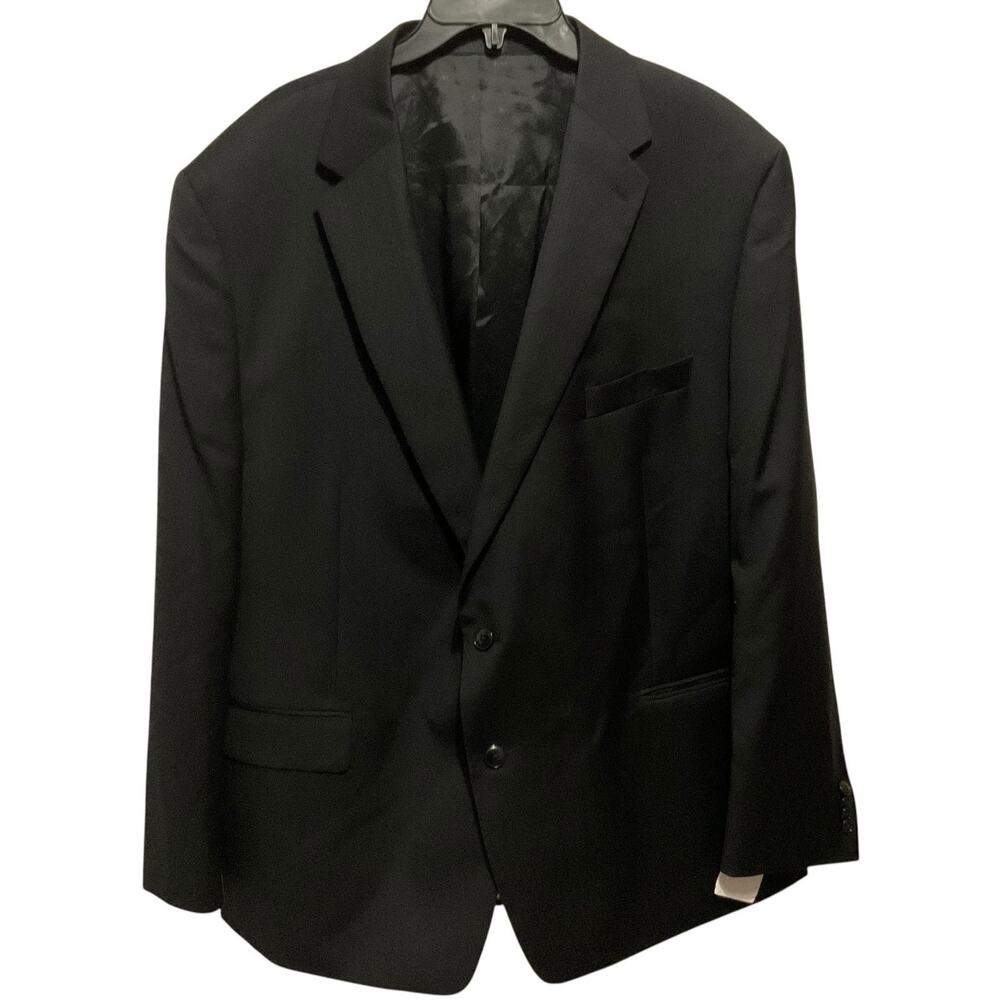 Michael Kors Men’s Classic Fit Wool Blend Stretch Suit Jacket Black Size 50R